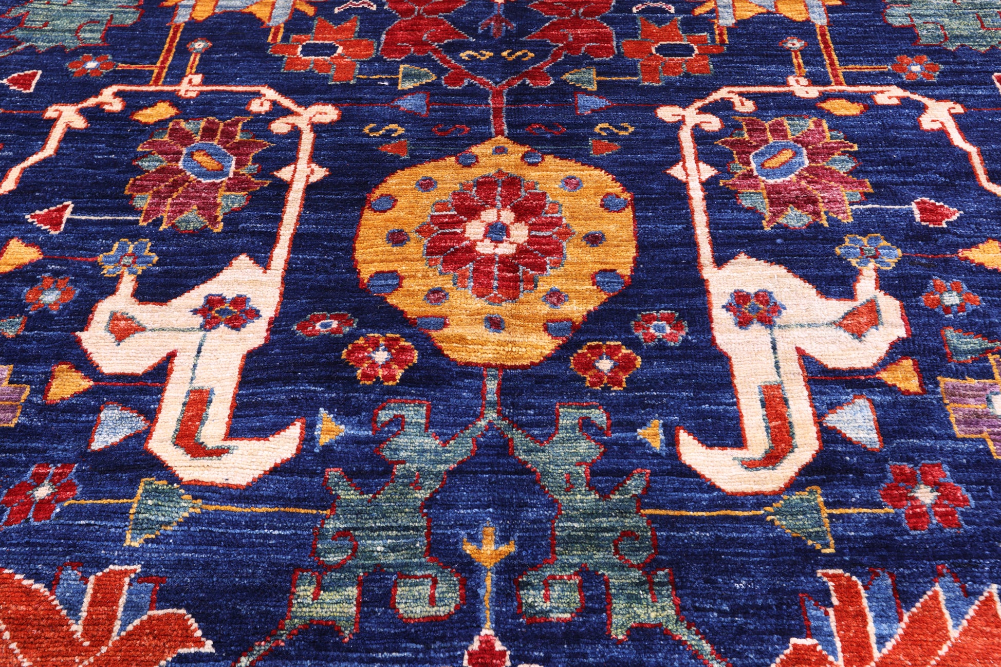 Persian Fine Serapi Hand Knotted Wool Rug - 11' 7" X 14' 11" - Golden Nile