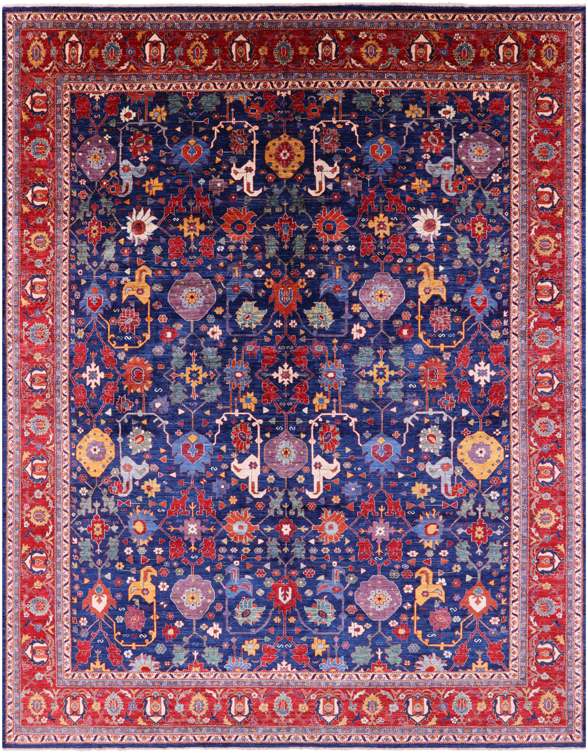 Persian Fine Serapi Hand Knotted Wool Rug - 11' 7" X 14' 11" - Golden Nile