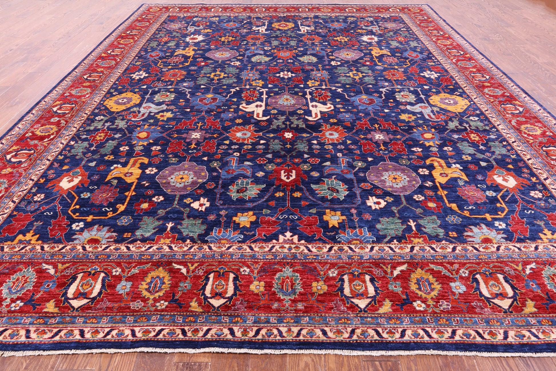 Persian Fine Serapi Hand Knotted Wool Rug - 11' 7" X 14' 11" - Golden Nile