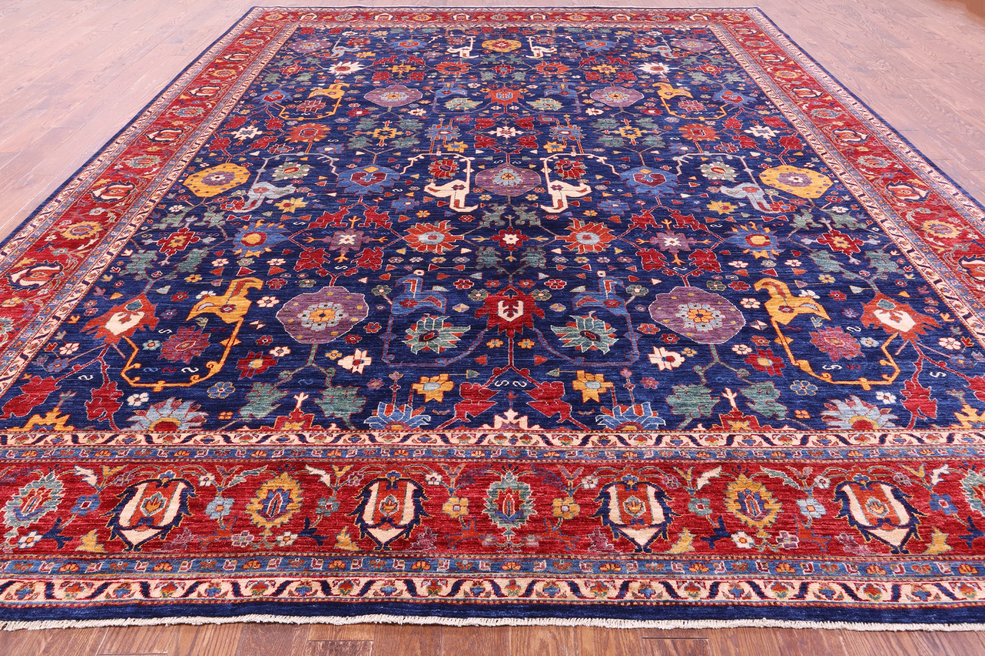 Persian Fine Serapi Hand Knotted Wool Rug - 11' 7" X 14' 11" - Golden Nile