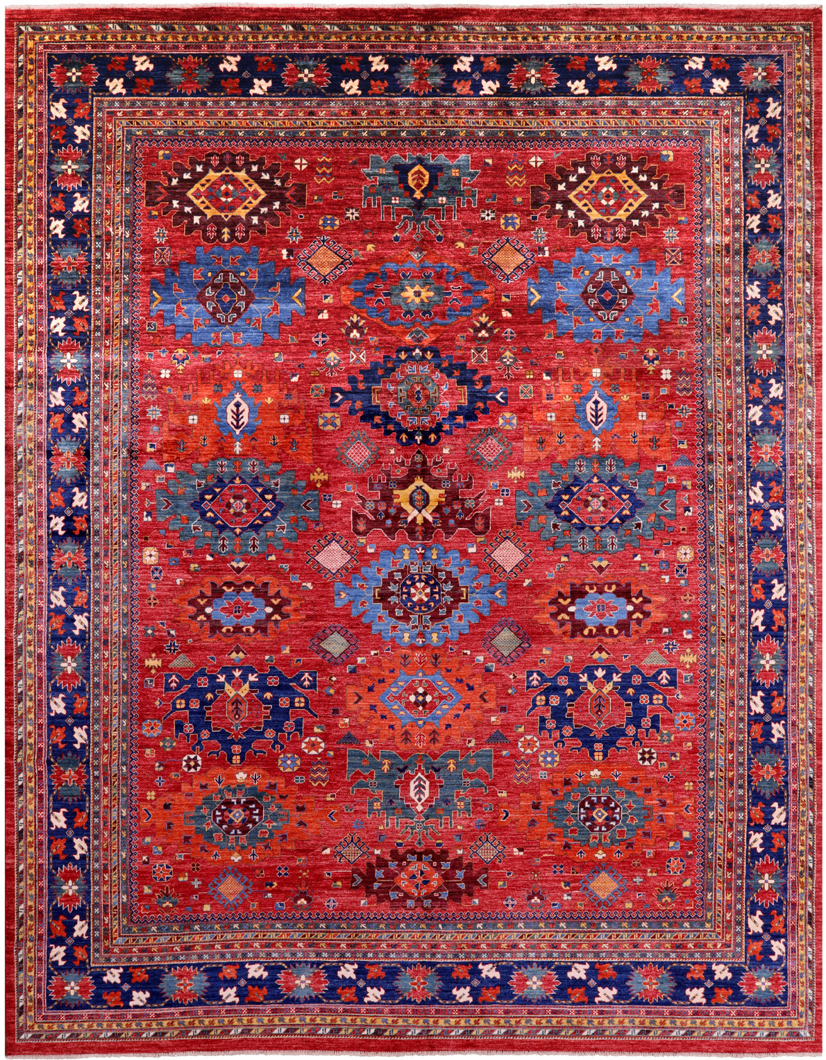 Persian Fine Serapi Hand Knotted Wool Rug - 11' 7" X 14' 8" - Golden Nile