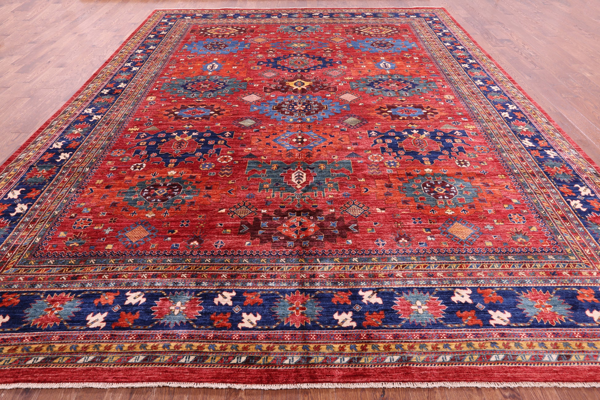 Persian Fine Serapi Hand Knotted Wool Rug - 11' 7" X 14' 8" - Golden Nile