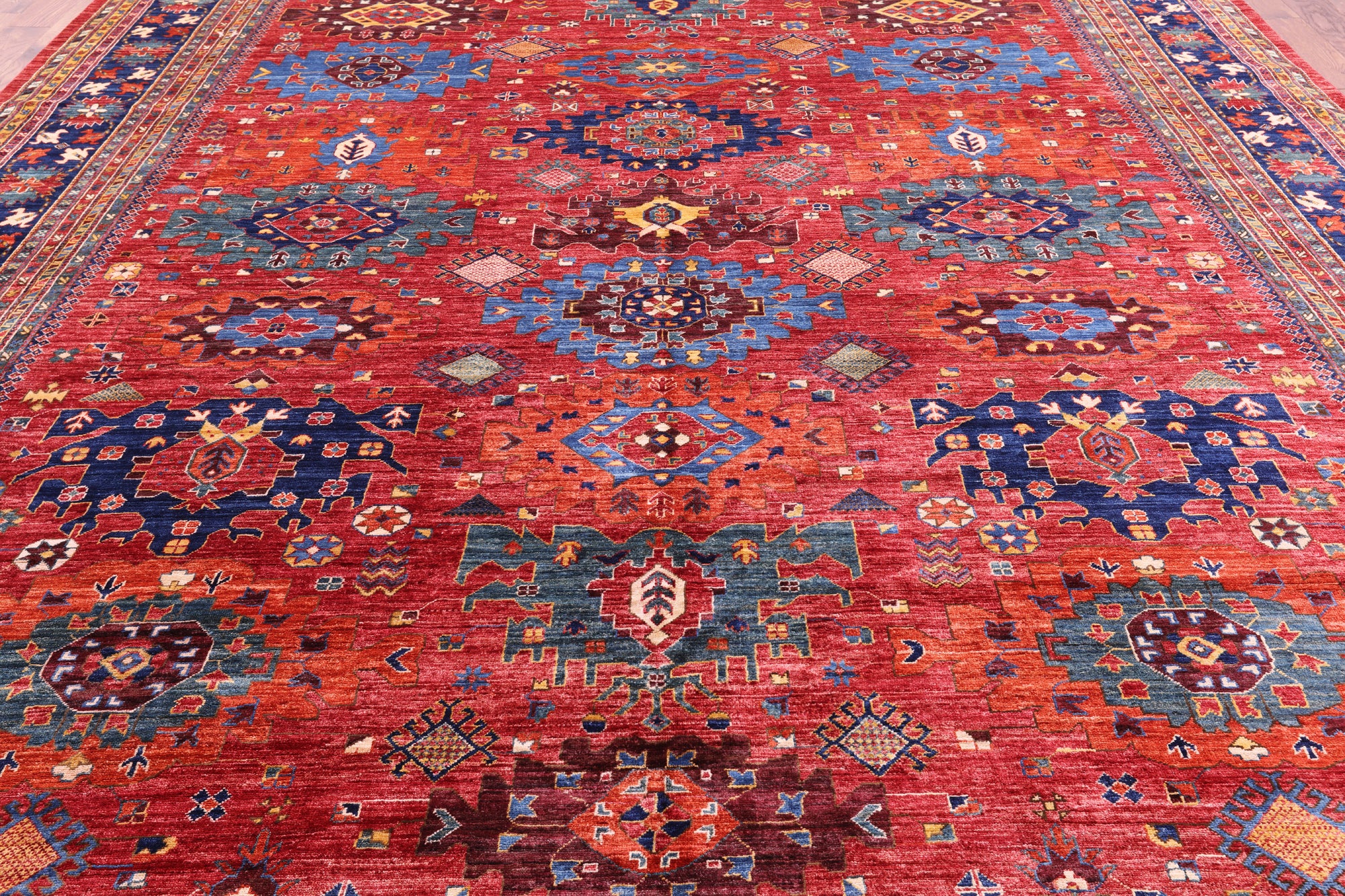 Persian Fine Serapi Hand Knotted Wool Rug - 11' 7" X 14' 8" - Golden Nile