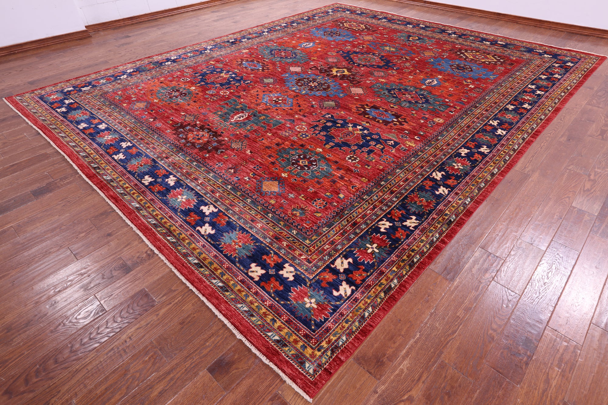 Persian Fine Serapi Hand Knotted Wool Rug - 11' 7" X 14' 8" - Golden Nile