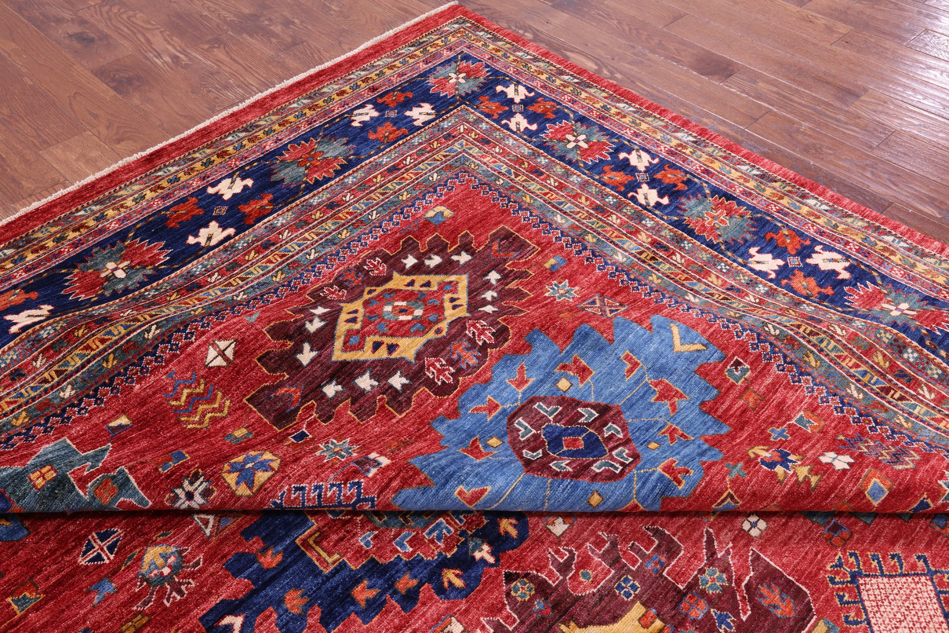Persian Fine Serapi Hand Knotted Wool Rug - 11' 7" X 14' 8" - Golden Nile