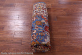 Blue Persian Fine Serapi Handmade Wool Rug - 5' 10" X 8' 11" - Golden Nile