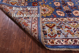 Blue Persian Fine Serapi Handmade Wool Rug - 5' 10" X 8' 11" - Golden Nile