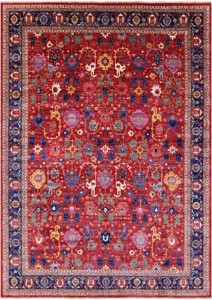 Persian Fine Serapi Hand Knotted Wool Rug - 9' 9" X 13' 8" - Golden Nile