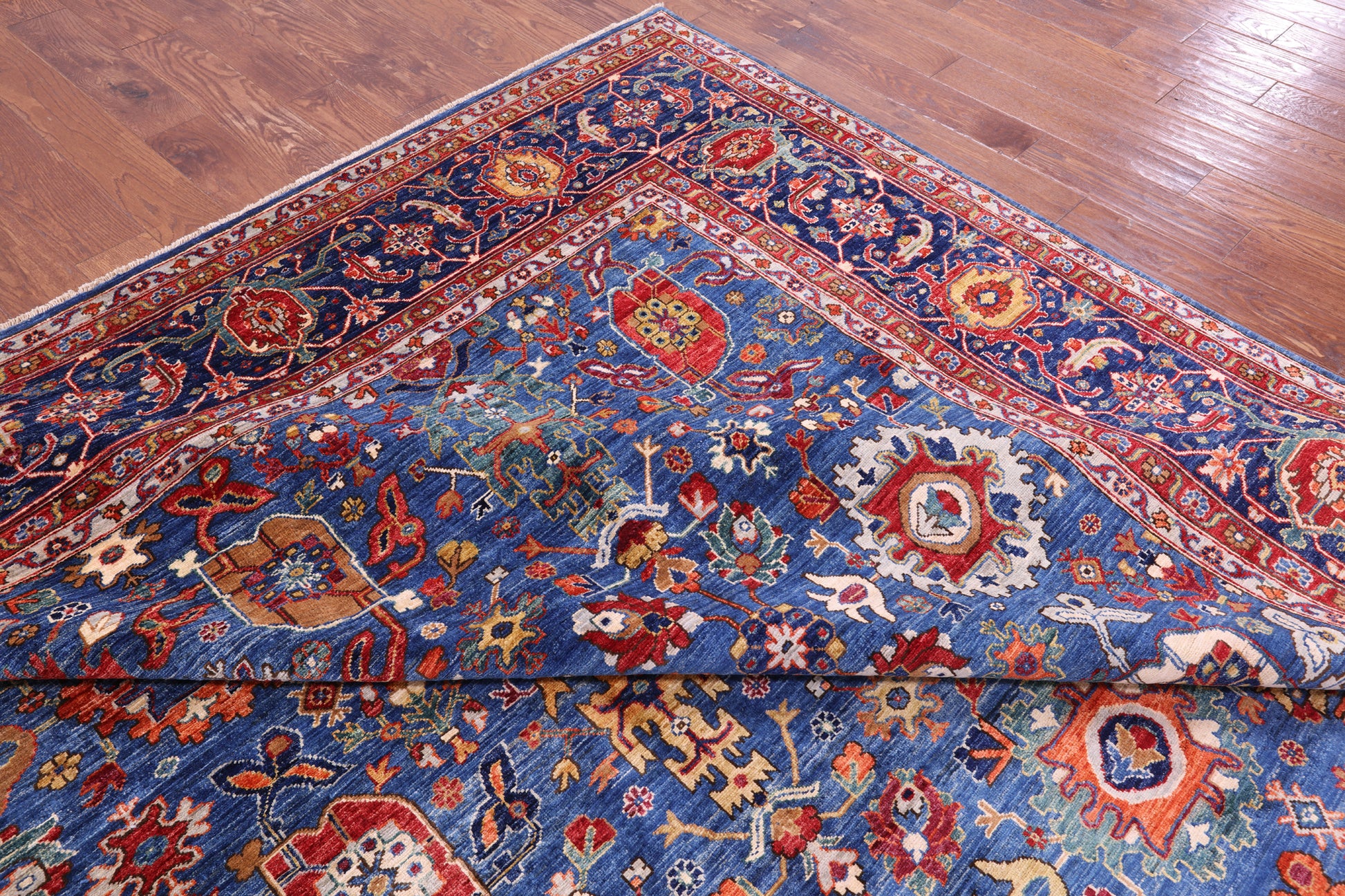 Persian Fine Serapi Handmade Wool Rug - 11' 9" X 14' 9" - Golden Nile