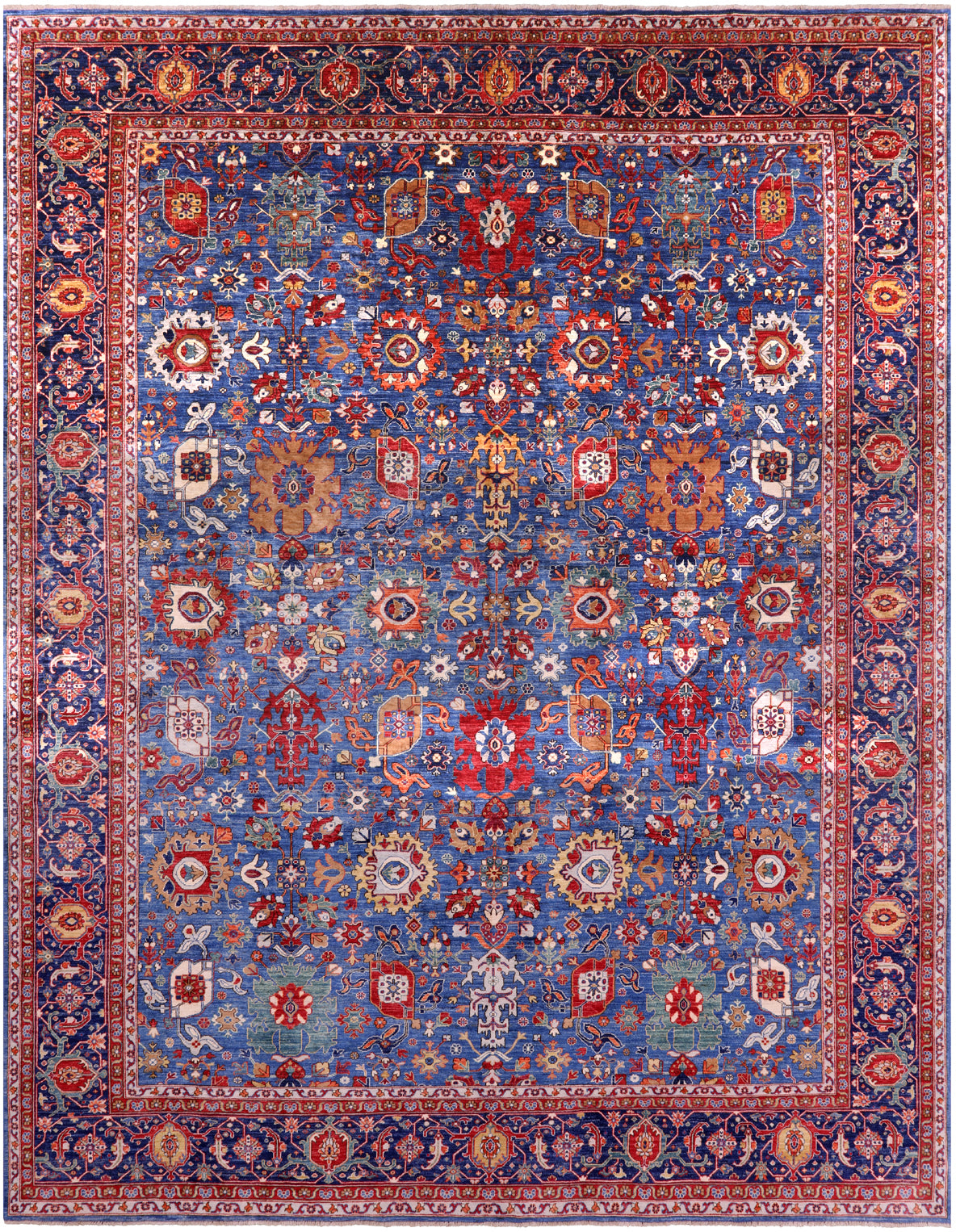 Persian Fine Serapi Handmade Wool Rug - 11' 9" X 14' 9" - Golden Nile