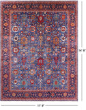 Persian Fine Serapi Handmade Wool Rug - 11' 9" X 14' 9" - Golden Nile