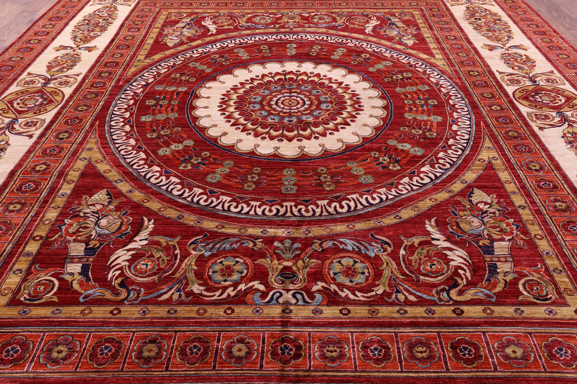 Persian Tabriz Hand Knotted Wool Rug - 11' 9" X 14' 9" - Golden Nile