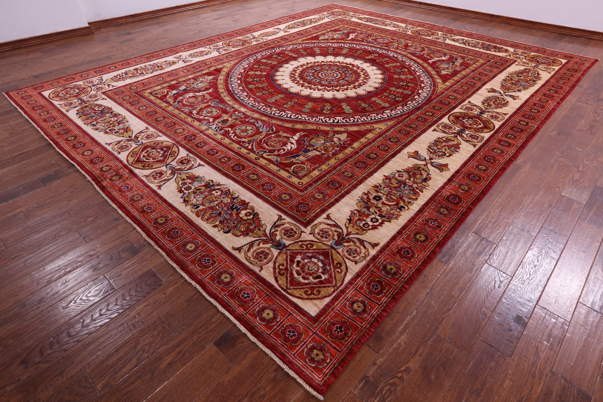 Persian Tabriz Hand Knotted Wool Rug - 11' 9" X 14' 9" - Golden Nile