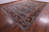 Persian Fine Serapi Hand Knotted Wool Rug - 11' 11" X 18' 4" - Golden Nile