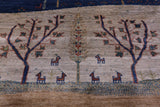 Tribal Persian Gabbeh Hand Knotted Wool Rug - 9' 10" X 13' 7" - Golden Nile