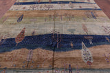 Tribal Persian Gabbeh Hand Knotted Wool Rug - 9' 10" X 13' 7" - Golden Nile