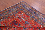 Red Persian Fine Serapi Handmade Wool Rug - 10' 0" X 15' 9" - Golden Nile