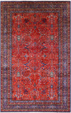 Red Persian Fine Serapi Handmade Wool Rug - 10' 0" X 15' 9" - Golden Nile