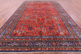 Red Persian Fine Serapi Handmade Wool Rug - 10' 0" X 15' 9" - Golden Nile
