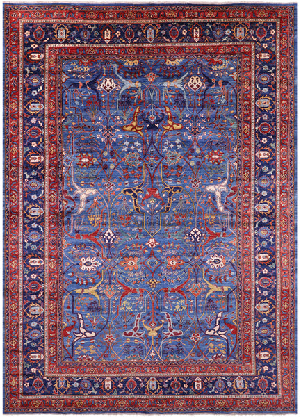 Persian Fine Serapi Hand Knotted Wool Rug - 9' 9" X 13' 6" - Golden Nile