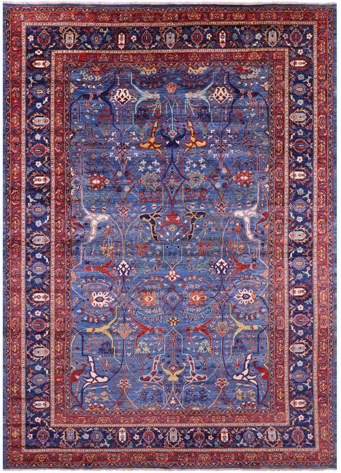 Persian Fine Serapi Hand Knotted Wool Rug - 9' 9" X 13' 6" - Golden Nile