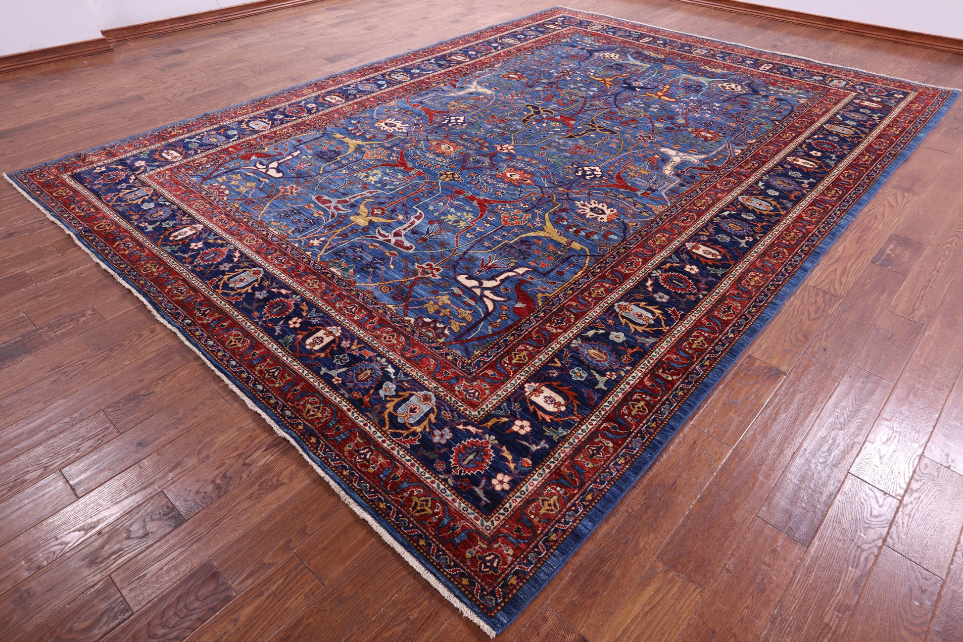Persian Fine Serapi Hand Knotted Wool Rug - 9' 9" X 13' 6" - Golden Nile