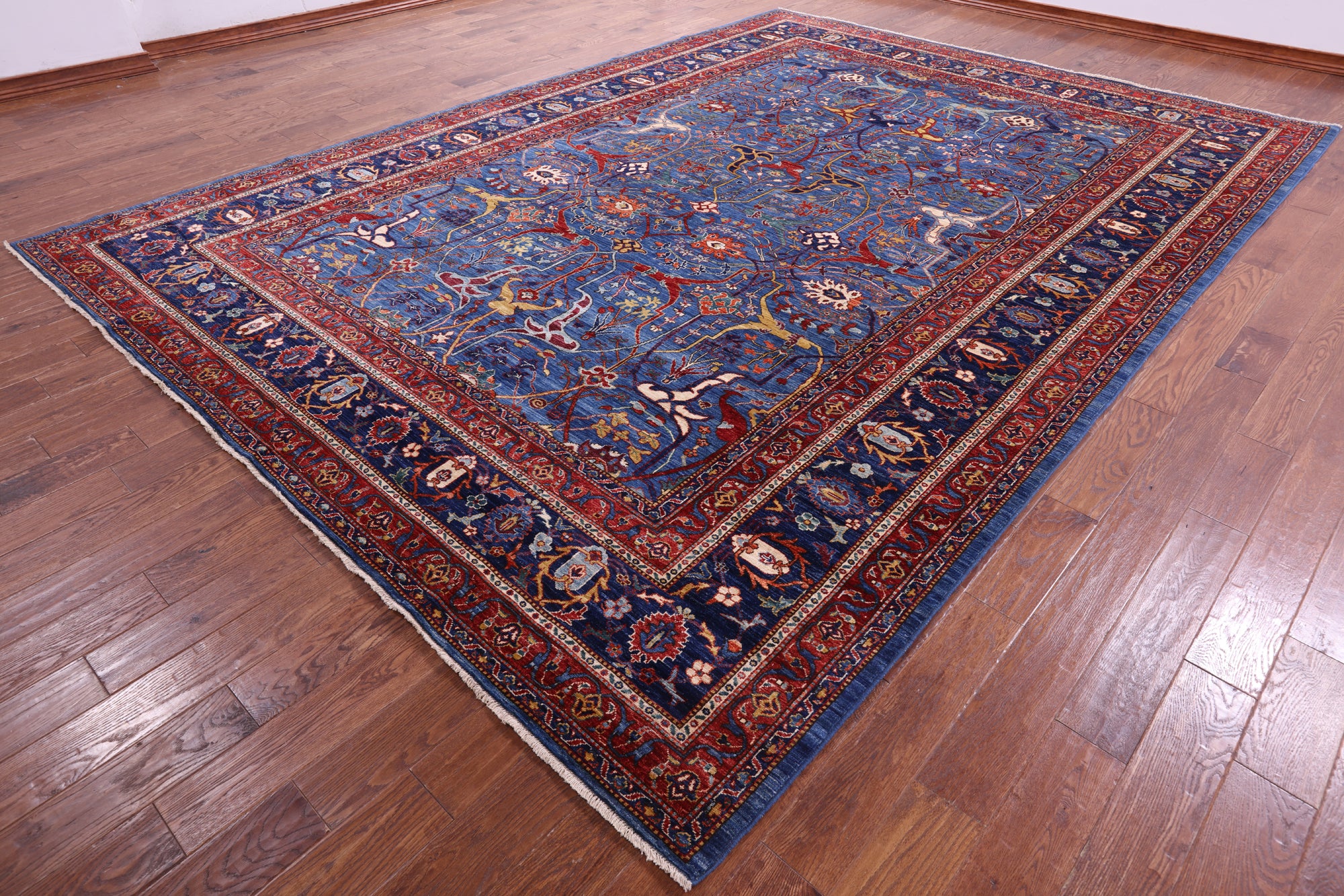Persian Fine Serapi Hand Knotted Wool Rug - 9' 9" X 13' 6" - Golden Nile