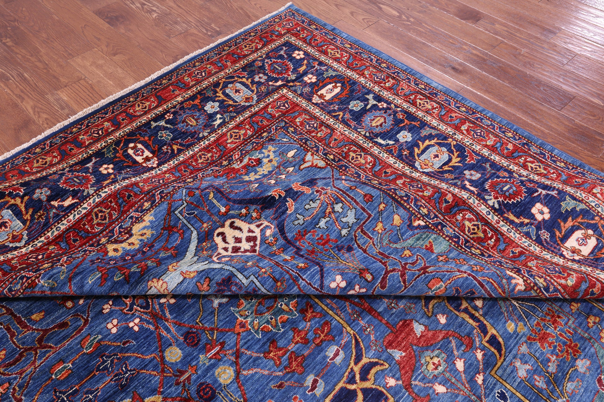 Persian Fine Serapi Hand Knotted Wool Rug - 9' 9" X 13' 6" - Golden Nile