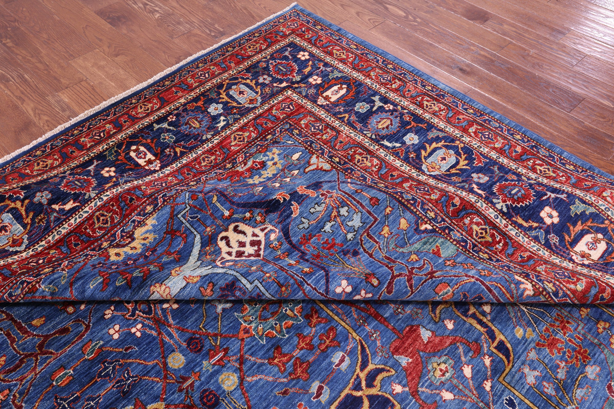 Persian Fine Serapi Hand Knotted Wool Rug - 9' 9" X 13' 6" - Golden Nile
