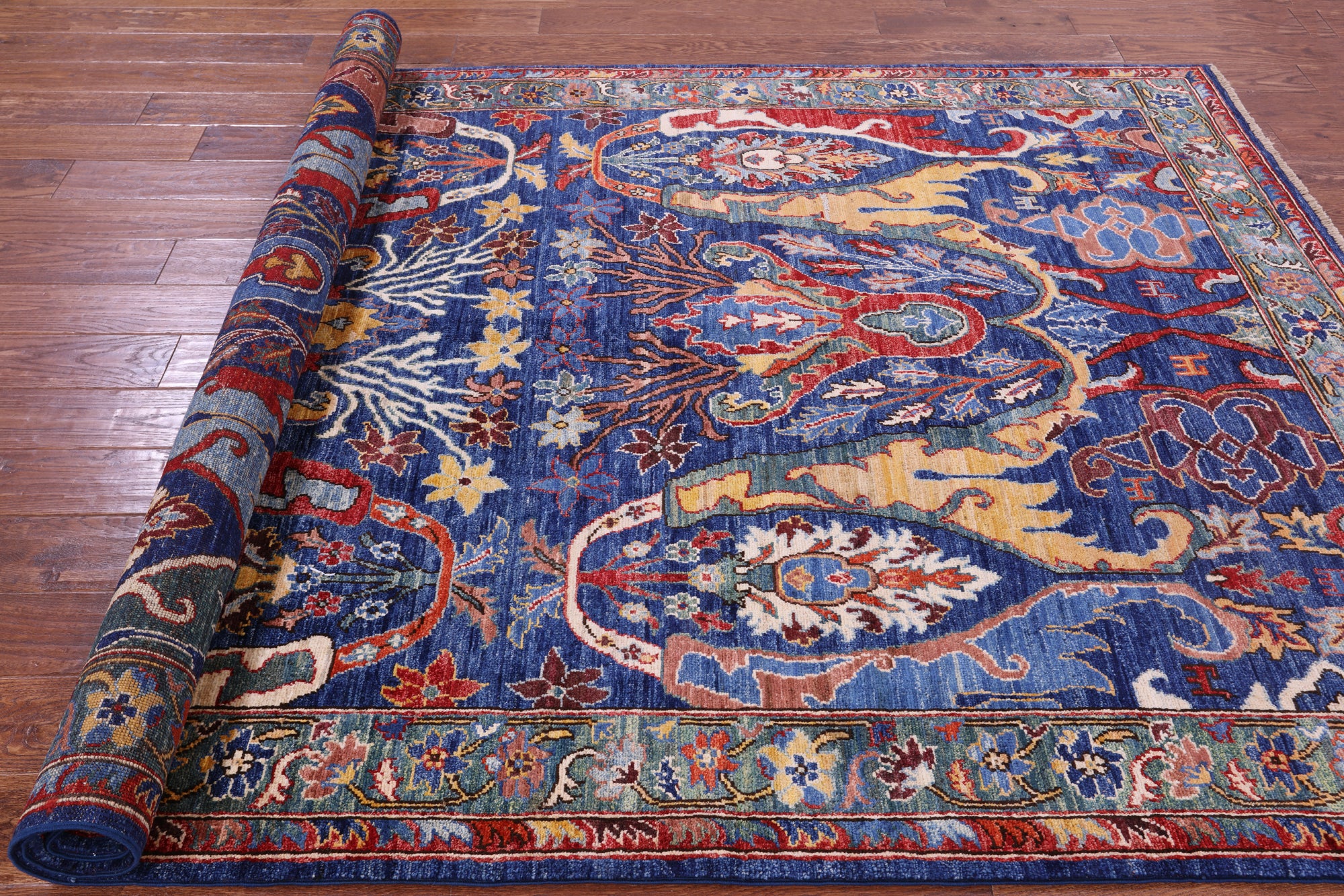 Persian Fine Serapi Handmade Wool Rug - 5' 9" X 8' 9" - Golden Nile