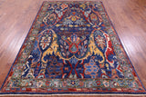 Persian Fine Serapi Handmade Wool Rug - 5' 9" X 8' 9" - Golden Nile