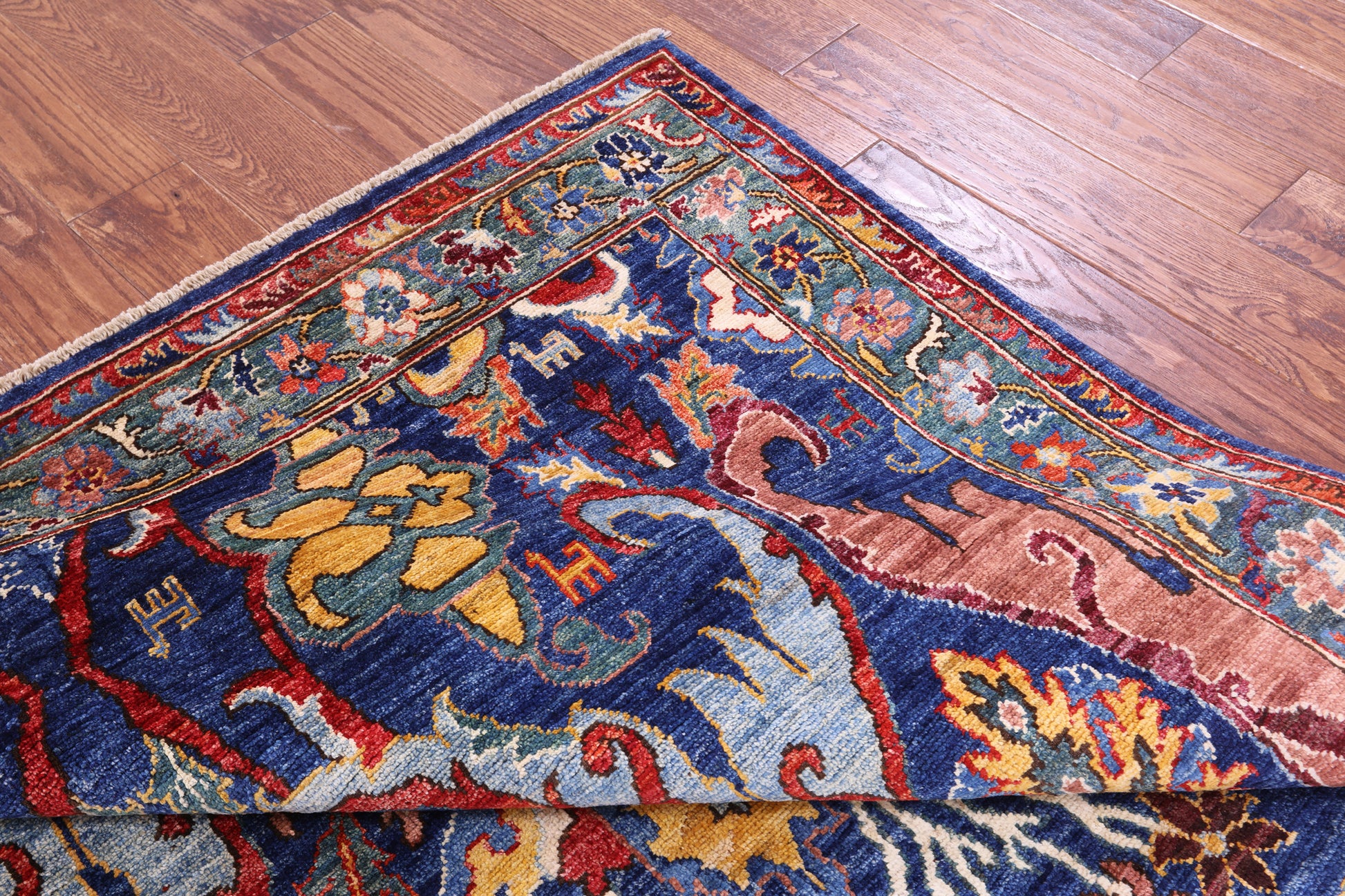 Persian Fine Serapi Handmade Wool Rug - 5' 9" X 8' 9" - Golden Nile