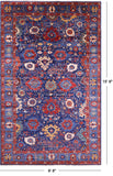 Blue Persian Fine Serapi Hand Knotted Wool Rug - 9' 8" X 15' 8" - Golden Nile