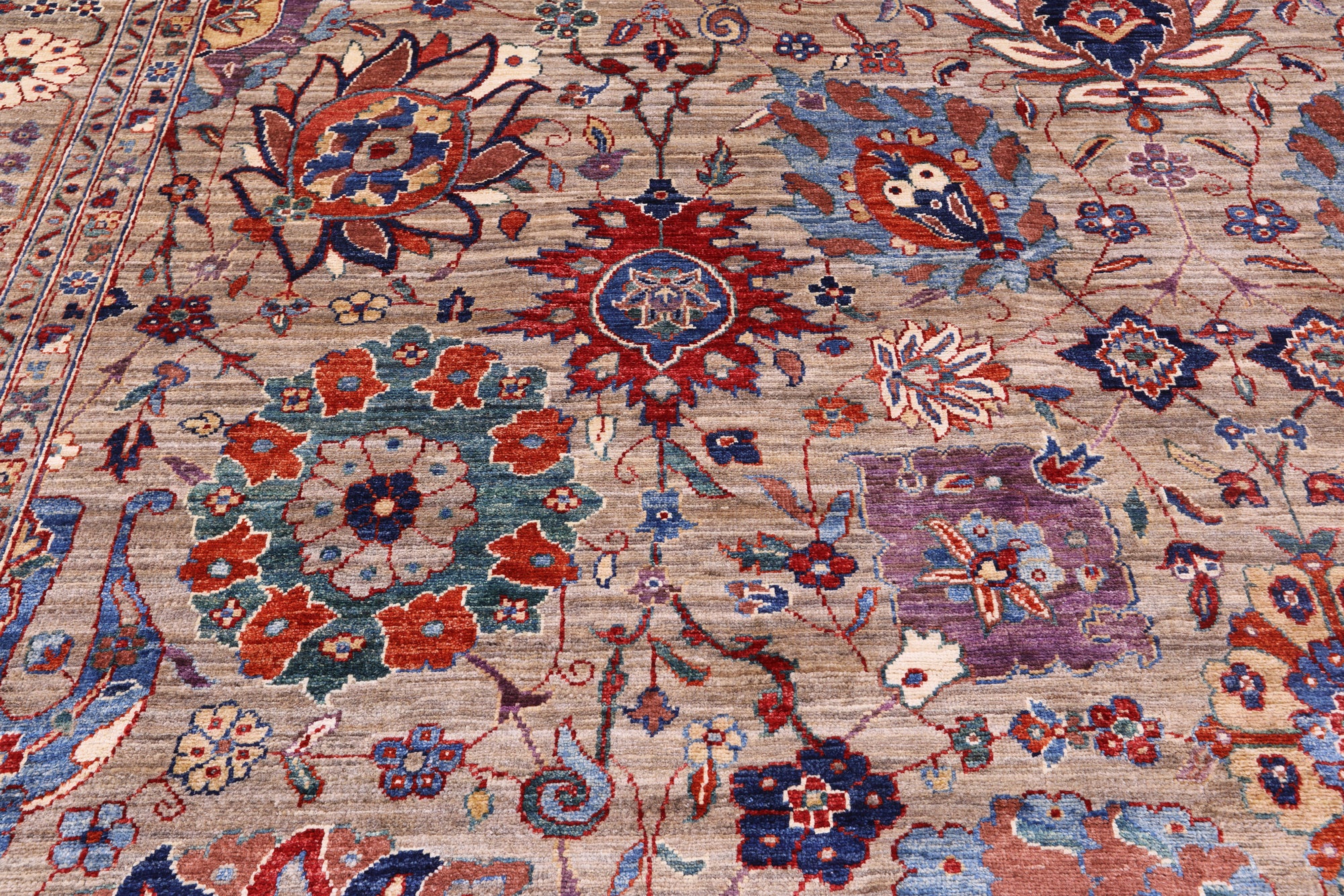 Persian Fine Serapi Hand Knotted Wool Rug - 9' 10" X 13' 7" - Golden Nile