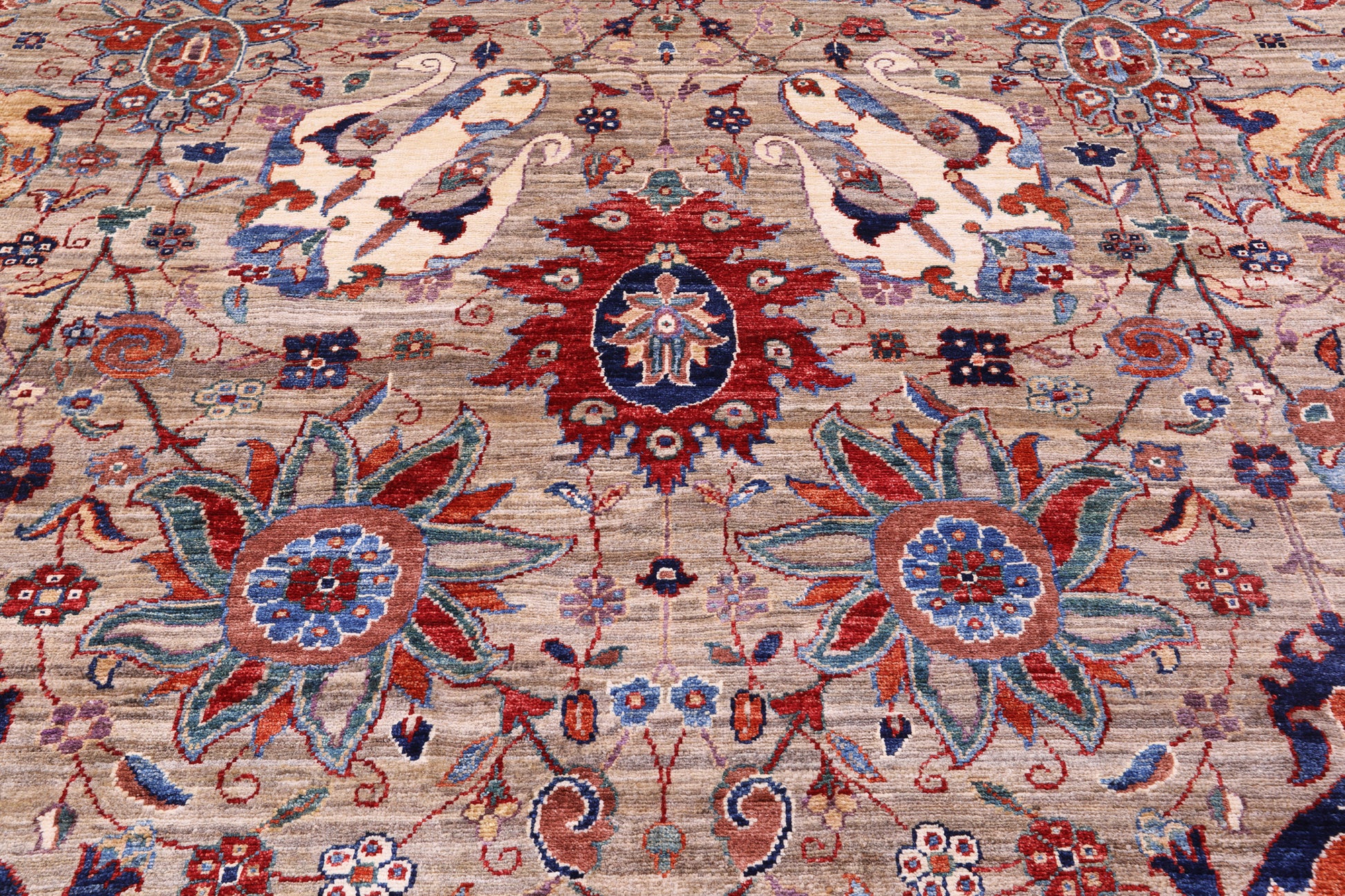 Persian Fine Serapi Hand Knotted Wool Rug - 9' 10" X 13' 7" - Golden Nile
