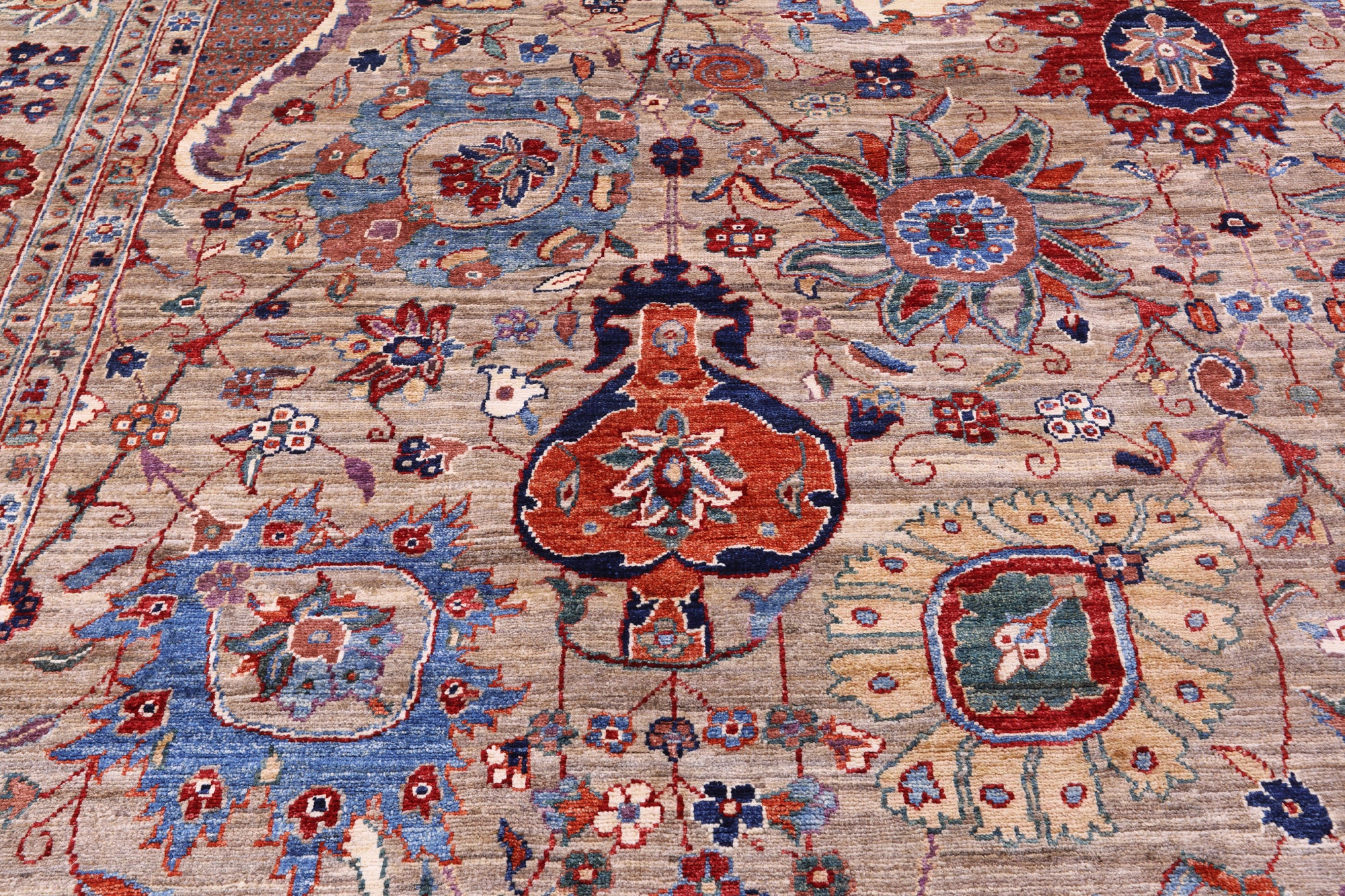 Persian Fine Serapi Hand Knotted Wool Rug - 9' 10" X 13' 7" - Golden Nile