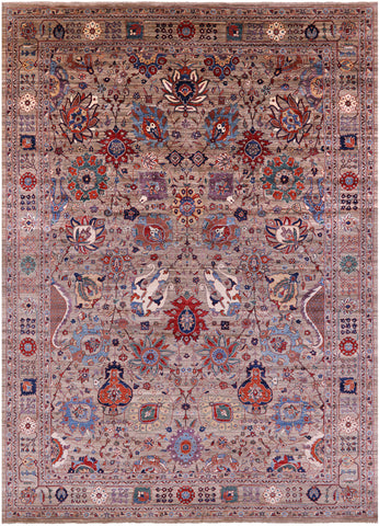 Persian Fine Serapi Hand Knotted Wool Rug - 9' 10