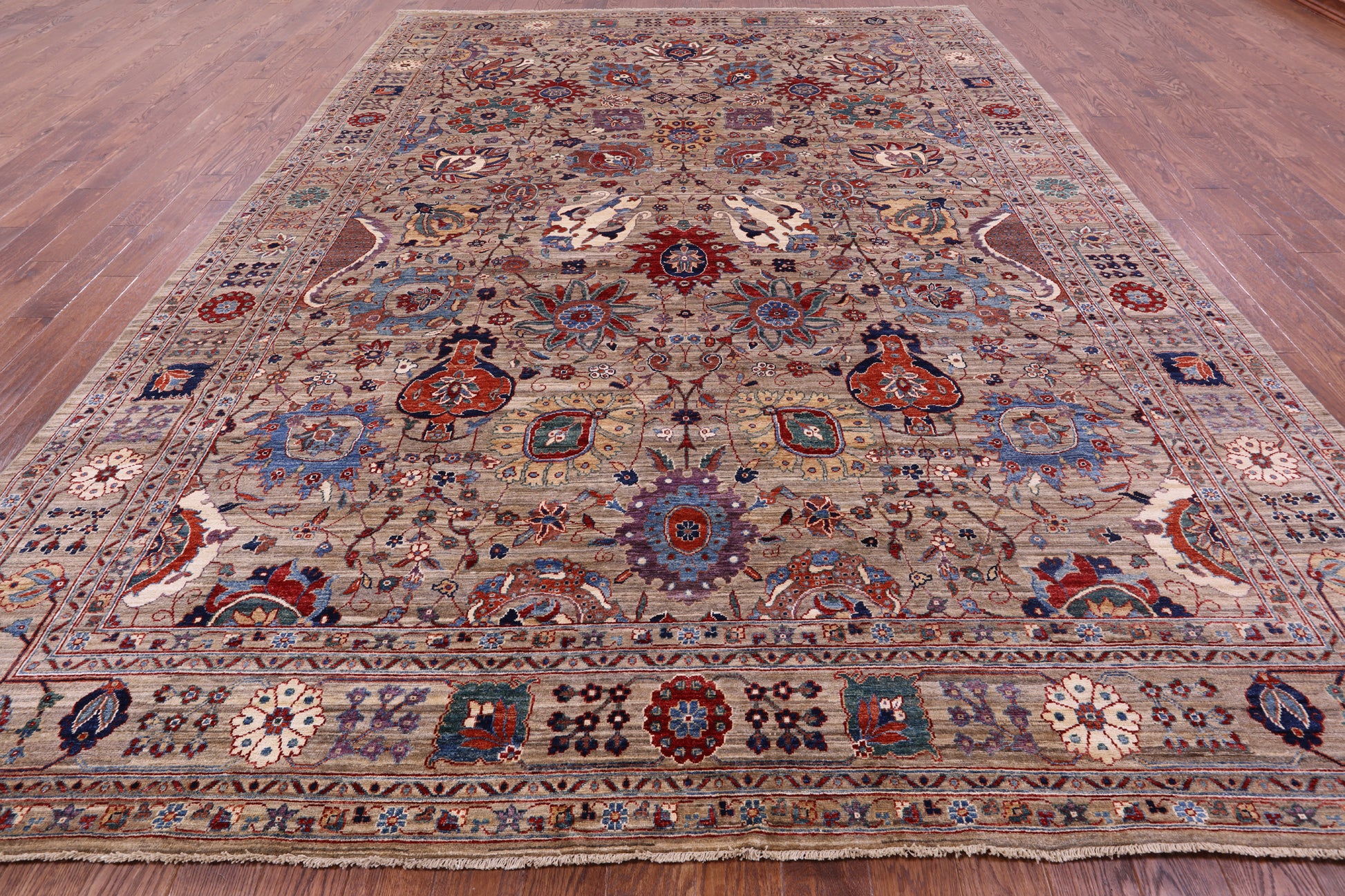 Persian Fine Serapi Hand Knotted Wool Rug - 9' 10" X 13' 7" - Golden Nile