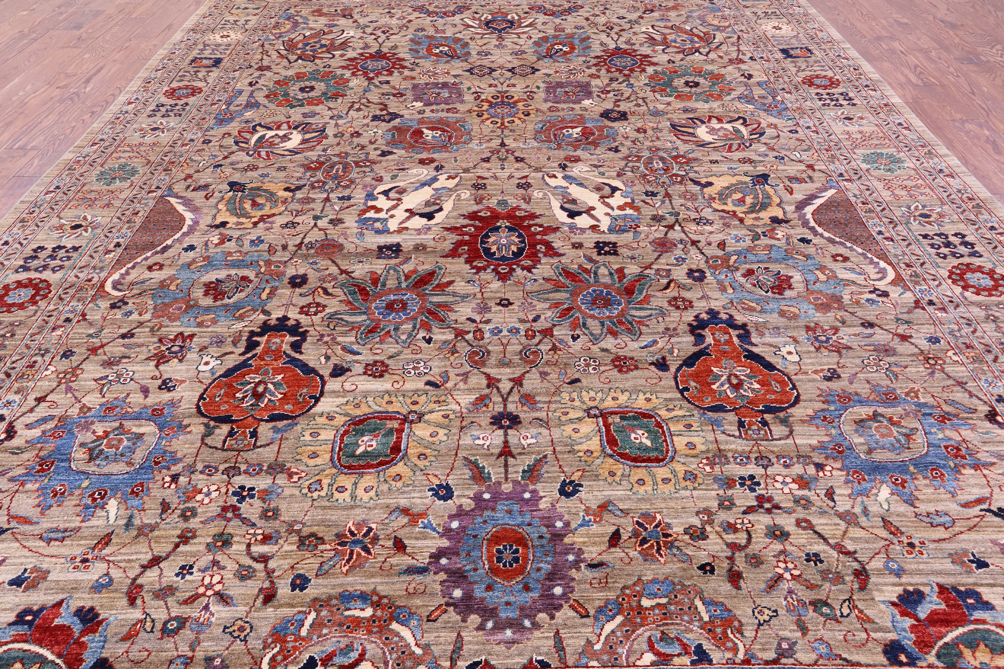 Persian Fine Serapi Hand Knotted Wool Rug - 9' 10" X 13' 7" - Golden Nile