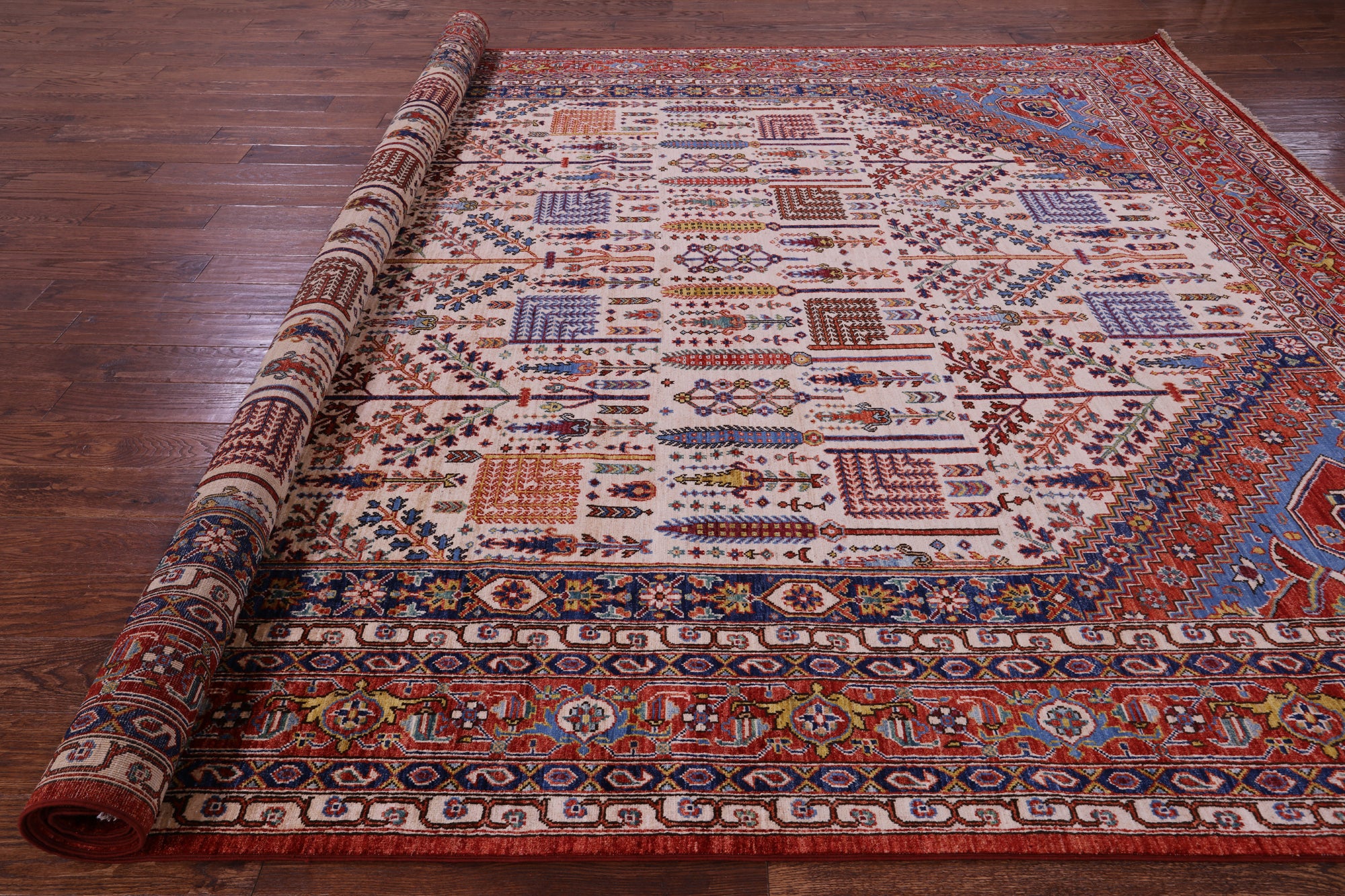 Persian Ziegler Hand Knotted Wool Rug - 9' 8" X 13' 3" - Golden Nile