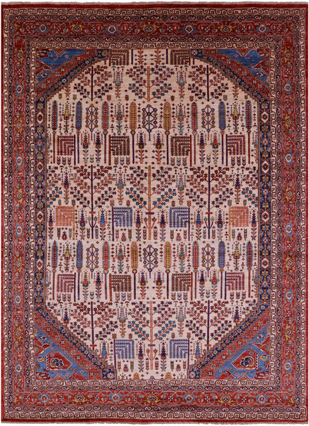 Persian Ziegler Hand Knotted Wool Rug - 9' 8" X 13' 3" - Golden Nile