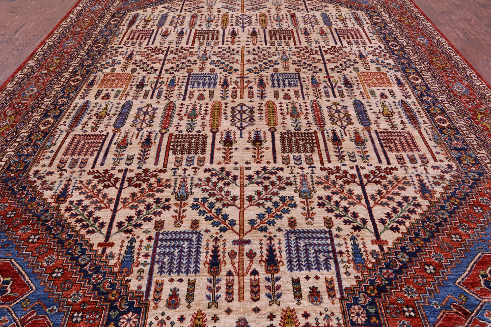 Persian Ziegler Hand Knotted Wool Rug - 9' 8" X 13' 3" - Golden Nile
