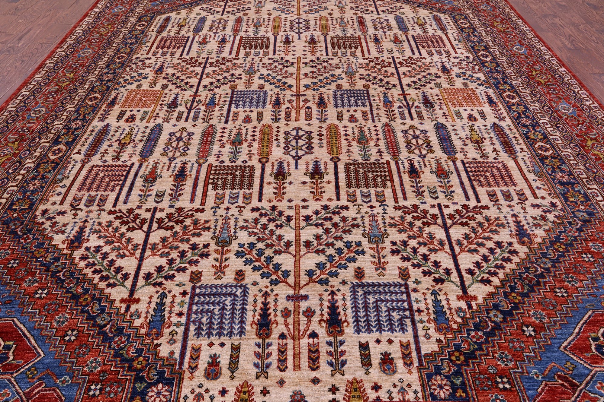 Persian Ziegler Hand Knotted Wool Rug - 9' 8" X 13' 3" - Golden Nile