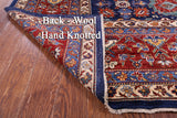 Blue Persian Fine Serapi Hand Knotted Wool Rug - 9' 10" X 13' 8" - Golden Nile