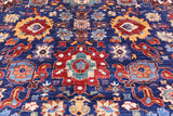 Blue Persian Fine Serapi Hand Knotted Wool Rug - 9' 10" X 13' 8" - Golden Nile