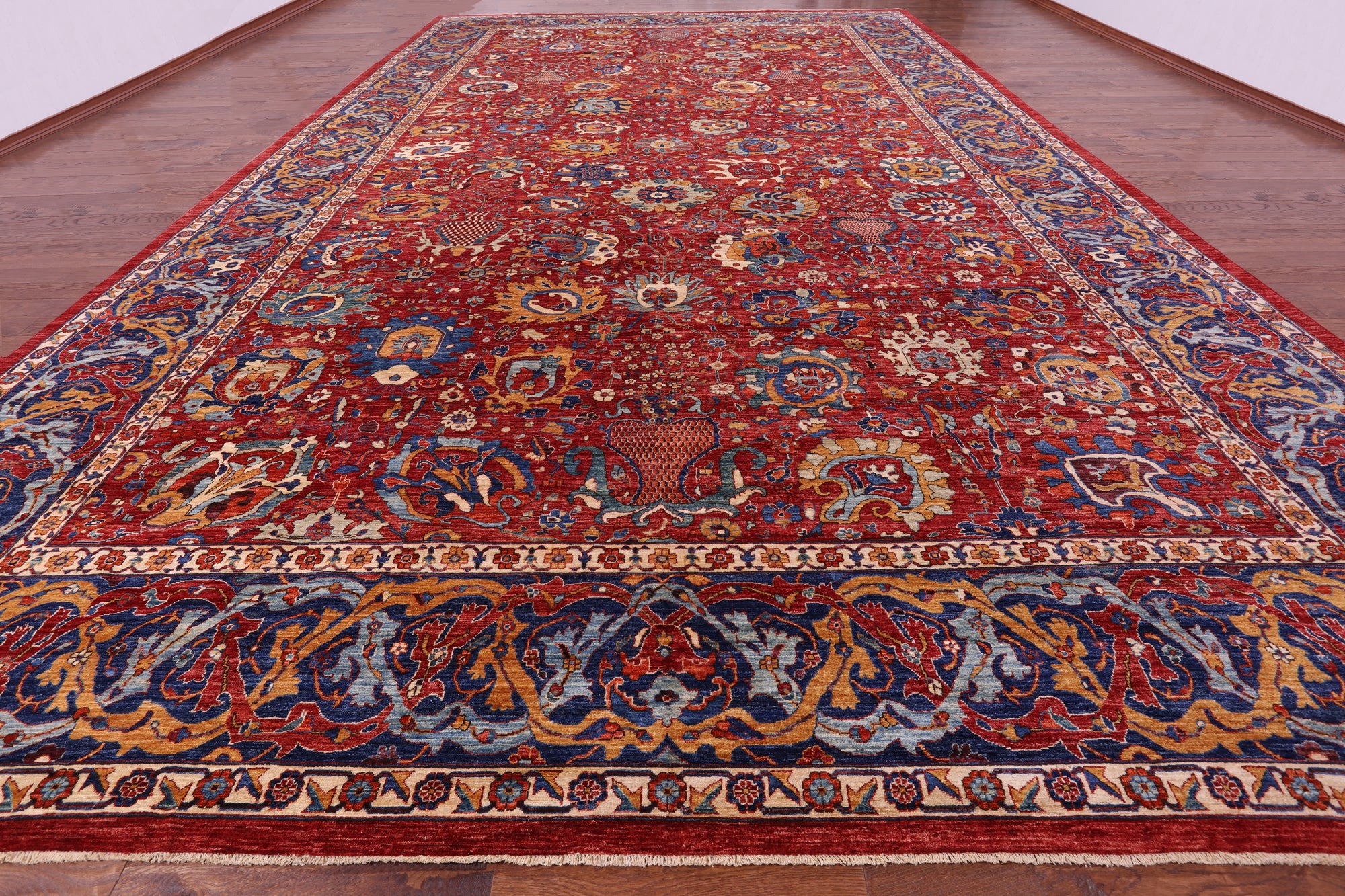 Persian Fine Serapi Handmade Wool Rug - 14' 4" X 24' 1" - Golden Nile
