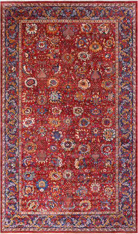 Persian Fine Serapi Handmade Wool Rug - 14' 4