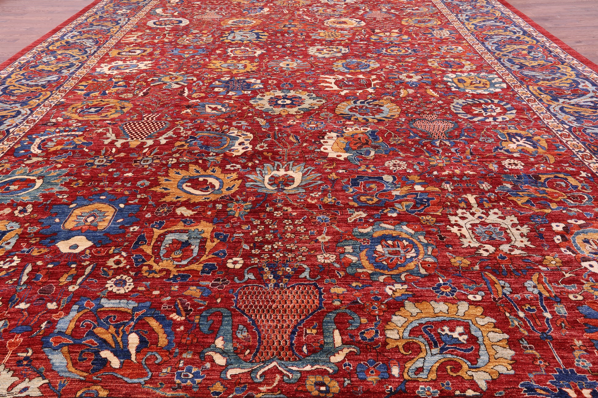 Persian Fine Serapi Handmade Wool Rug - 14' 4" X 24' 1" - Golden Nile