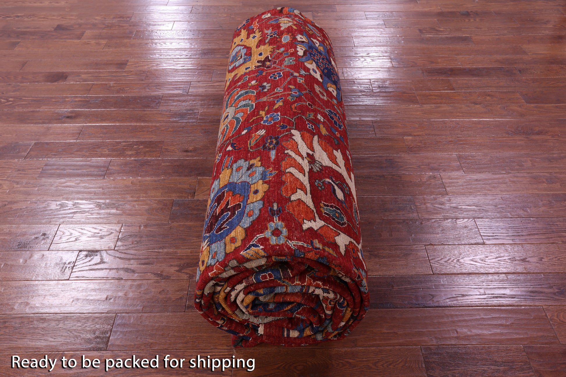 Persian Fine Serapi Hand Knotted Wool Rug - 14' 0" X 24' 3" - Golden Nile