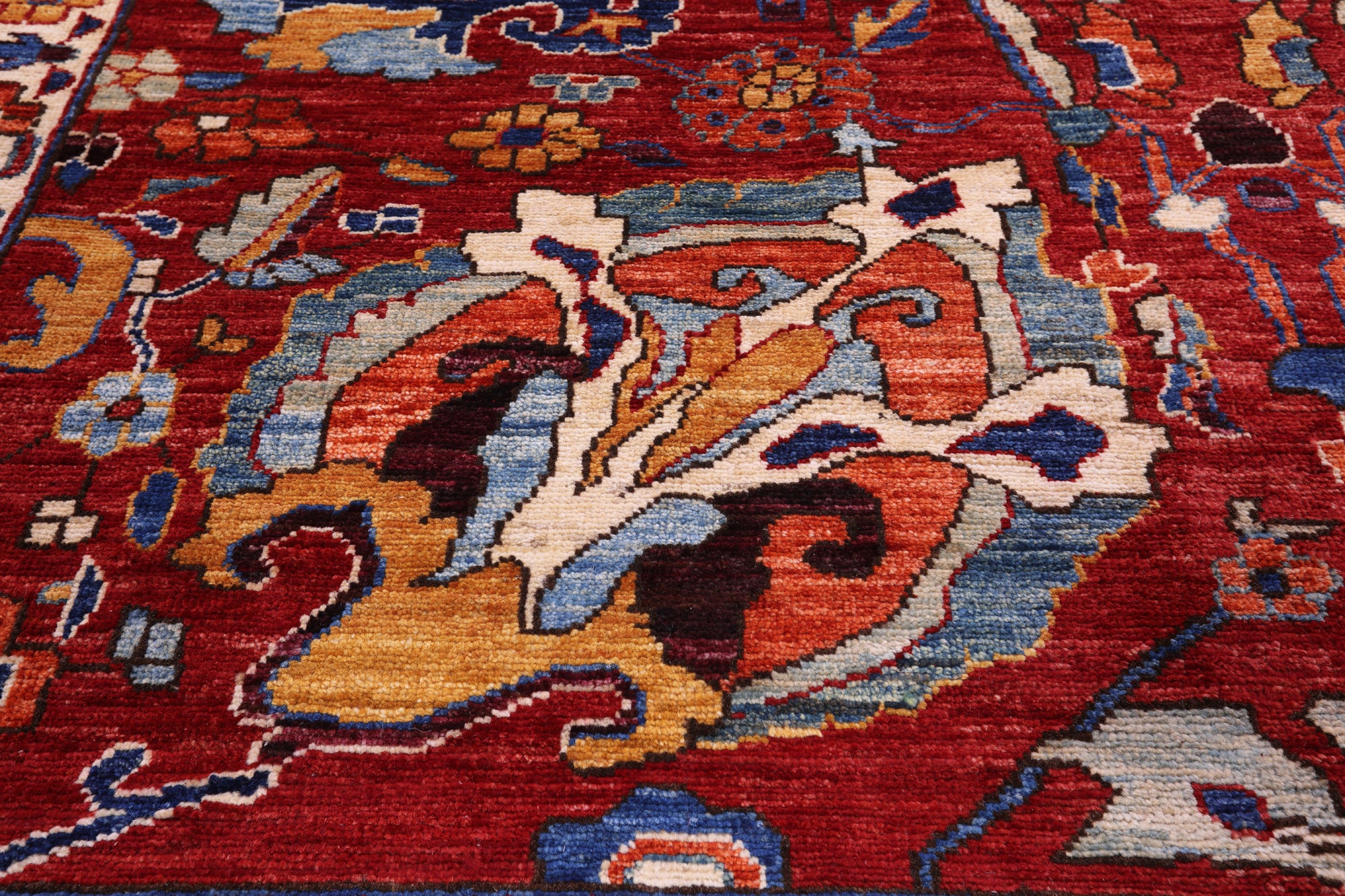 Persian Fine Serapi Hand Knotted Wool Rug - 14' 0" X 24' 3" - Golden Nile